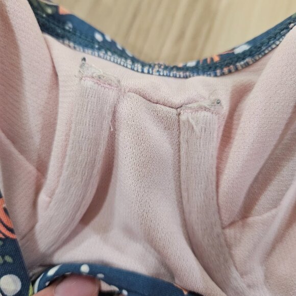 Title Nine Tidal Rave Underwire Agave Blue Floral Bikini Top Keukenhof 32C Swim - Picture 14 of 14